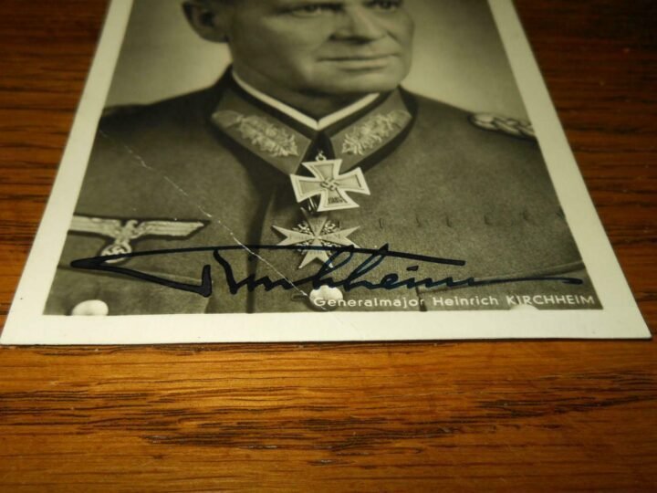 WW II German Army Autograph – GENERAL HEINRICH KIRCHHEIM – Wartime Signature — image 3