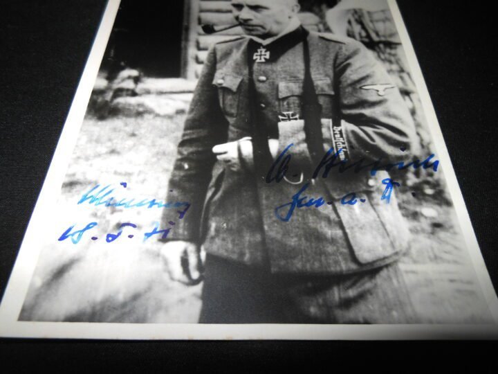 WW2 German Waffen SS – OBENGRUPPENFUHRER WILHELM BITTRICH – SIGNED PHOTO – NICE! — image 3