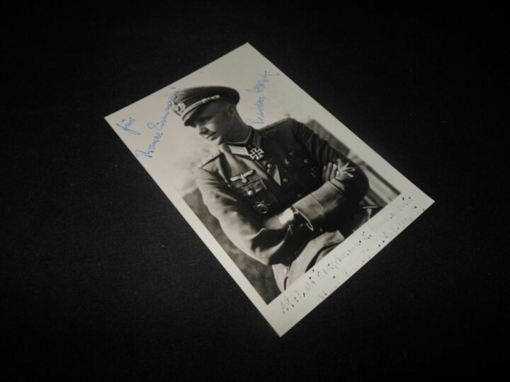 WW II German Army – MAJOR THEODOR HOPF – SIGNED PHOTO #2 – NICE!