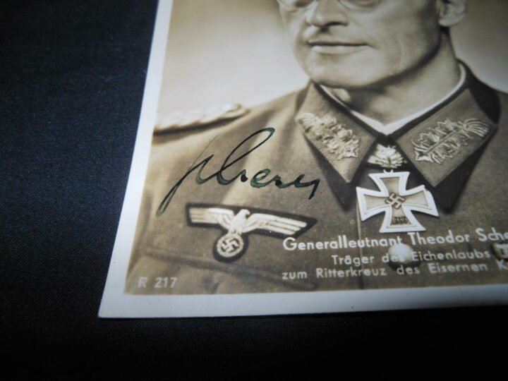 WW II German Air Force – GENERAL THEODOR SCHERER – WARTIME AUTOGRAPH & POSTCARD – SUPERB! — image 3