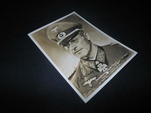 WW II German Air Force – GENERAL THEODOR SCHERER – WARTIME AUTOGRAPH & POSTCARD – SUPERB!