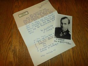 WW II German Army Panzer Autographs & Letter – WILHELM WEIDENBRUCK- NICE!