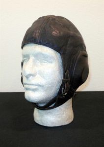 WW2 German Luftwaffe LKpW101 – PILOT LEATHER WINTER FLIGHT HELMET – NICE!