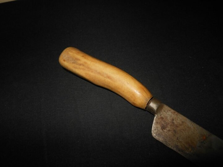 Vintage 18th Century – STAG ANTLER HANDLE DINNER KNIFE – SHEFFIELD – EXCELLENT! — image 7