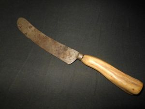 Vintage 18th Century – STAG ANTLER HANDLE DINNER KNIFE – SHEFFIELD – EXCELLENT!