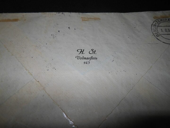 1936 BERLIN OLYMPICS – HINDENBURG FLOWN COVER / ENVELOPE – VERY NICE! — image 8