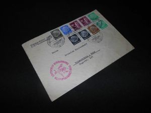1936 BERLIN OLYMPICS – HINDENBURG FLOWN COVER / ENVELOPE – VERY NICE!