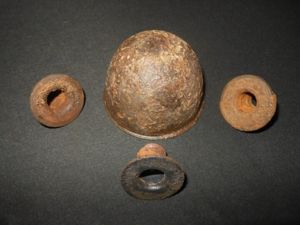 WW2 German Wehrmacht Model 39 Eihandgranate – M39 EGG GRENADE PARTS – EXCELLENT!