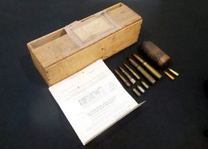 WW2 US Army Veteran Bring Backs – JAPANESE MORTAR AND US AMMUNITION – 802nd CHEMICAL COMPANY – GUAM – NICE!