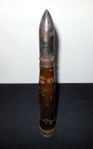 WW2 Italian Army 20mm 20×138 Breda 20/65 mod.35 – COMPLETE AP ROUND & SHELL – NICE!