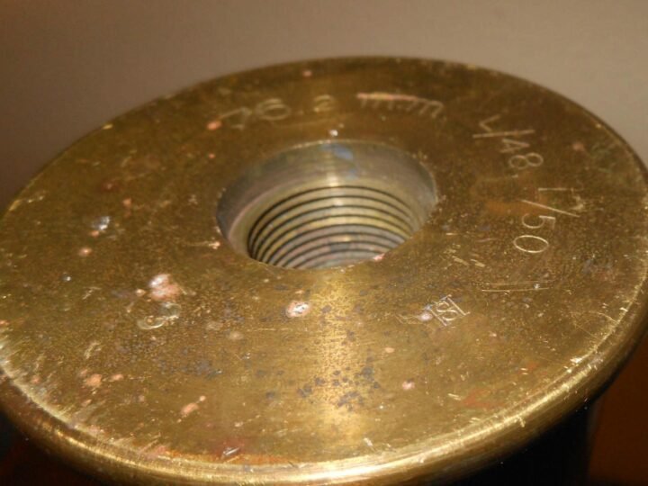 WW2 Swedish / Finnish Army Air Force – 76.2mm x 605R Bofors M/27 (76 ItK/27 BK) – BRASS SHELL CASING – RARE! — image 9