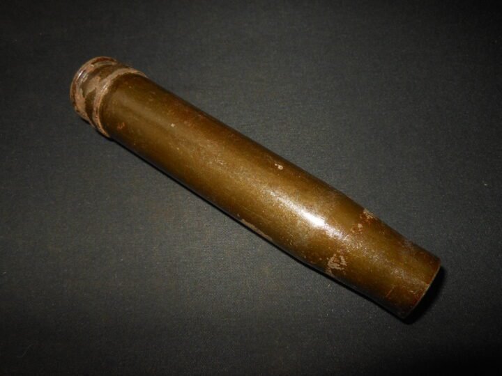 WW2 Italian Army / Navy 20mm 20×138 Breda 20/65 mod.35 – STEEL SHELL CASING #1 – VERY NICE! — image 2