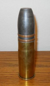 WW1 French Army – 3.7cm HOTCHKISS M1916 – COMPLETE ROUND & CASING – VERY NICE!