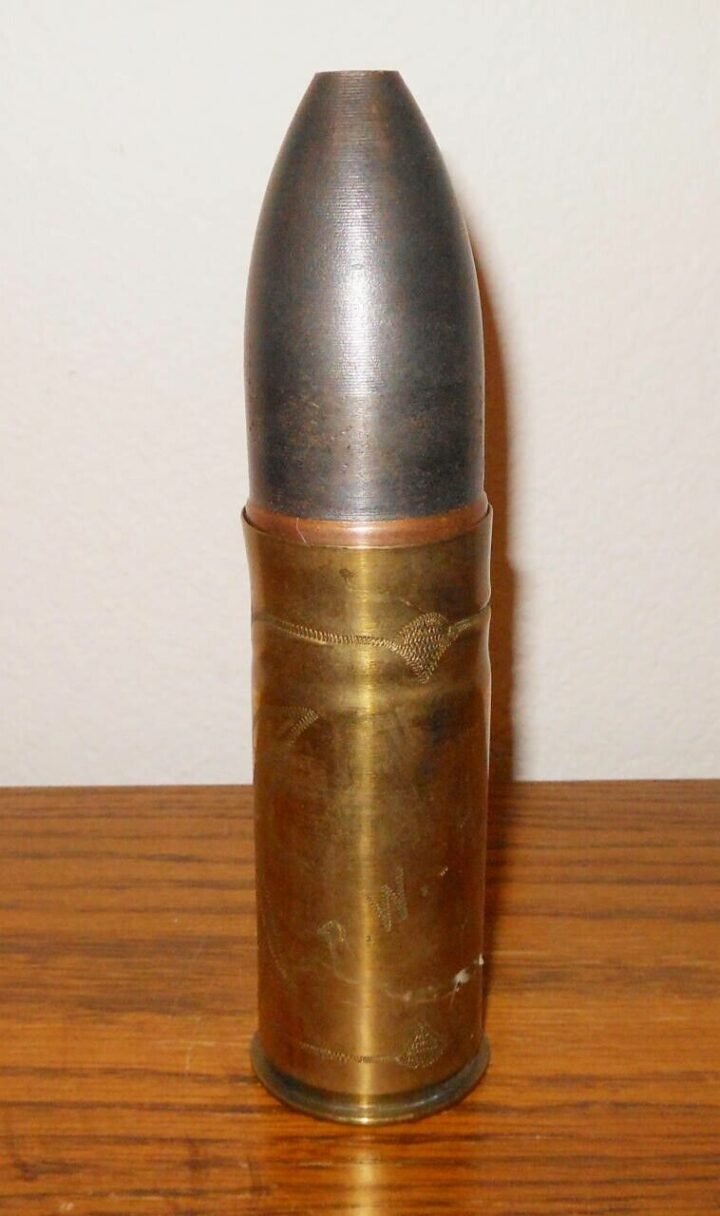 WW1 German Army – 3.7cm INFANTERIEGESCHUTZ M.15 – TRENCH ART ROUND – VERY NICE!