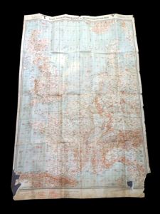 WW2 German Luftwaffe 1:2000000 Fliegerkarte – PILOT MAP – BATTLE OF BRITAIN RARE