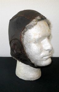 WW2 Imperial Japanese Navy – LEATHER FLIGHT HELMET – WINTER – FOR RESTORATION
