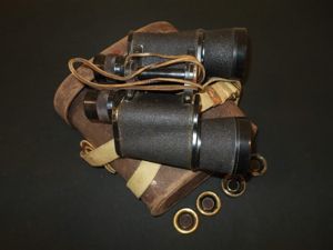 WW2 Imperial Japanese Navy – 7×50 FIELD BINOCULARS + CASE & SUN FILTERS – NICE!