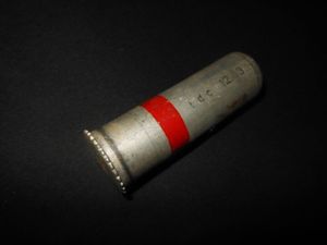 WW2 German Wehrmacht – RED SIGNAL FLARE CARTRIDGE #2 – UNFIRED – VERY NICE!
