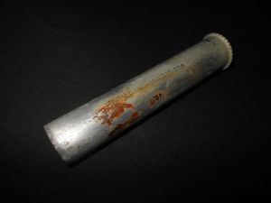 WW2 German Wehrmacht Fallschirmpatrone – RED SIGNAL FLARE CARTRIDGE – PARACHUTE – UNFIRED – NICE!