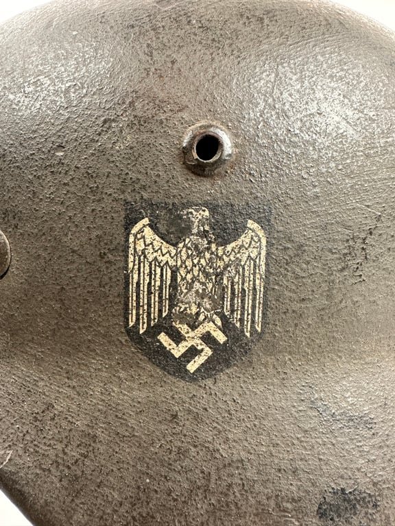 M35 'Re-issued' Ex DD Wehrmacht helmet 'Q66' camo