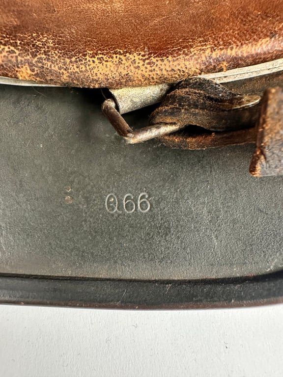 M35 'Re-issued' Ex DD Wehrmacht helmet 'Q66' camo