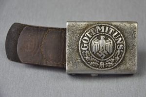 Early army aluminium belt buckle by H. Arld 1937