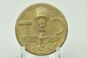 Day badge tinnie Tag Der Arbeit 1934 by Ender