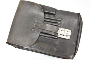 Waffen-SS brown leather map case 1936 with SS-RZM mark