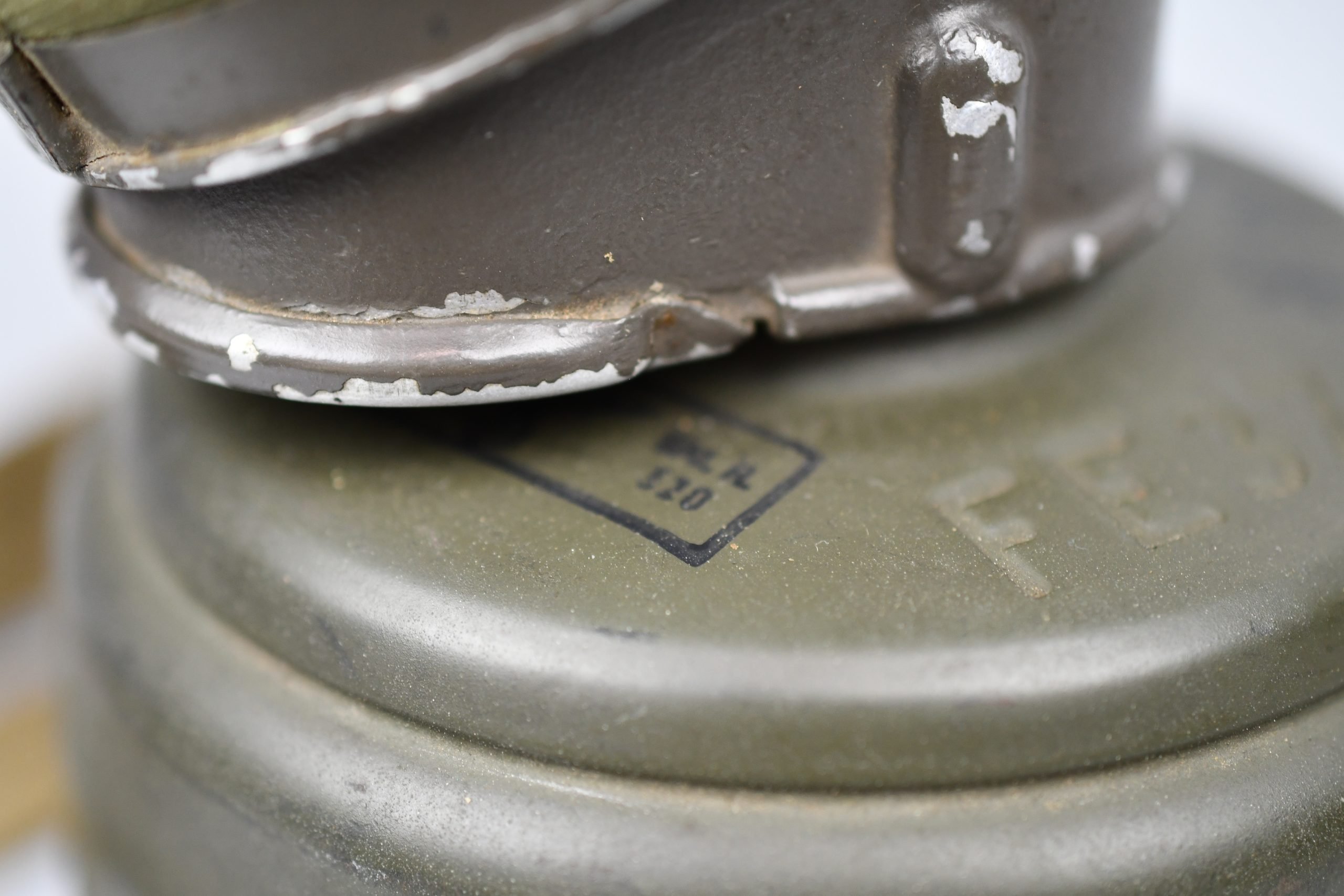 Early short M31 gas mask canister with straps and mask 1937 named and Luftwaffe unit marked L.G. Paris — image 11