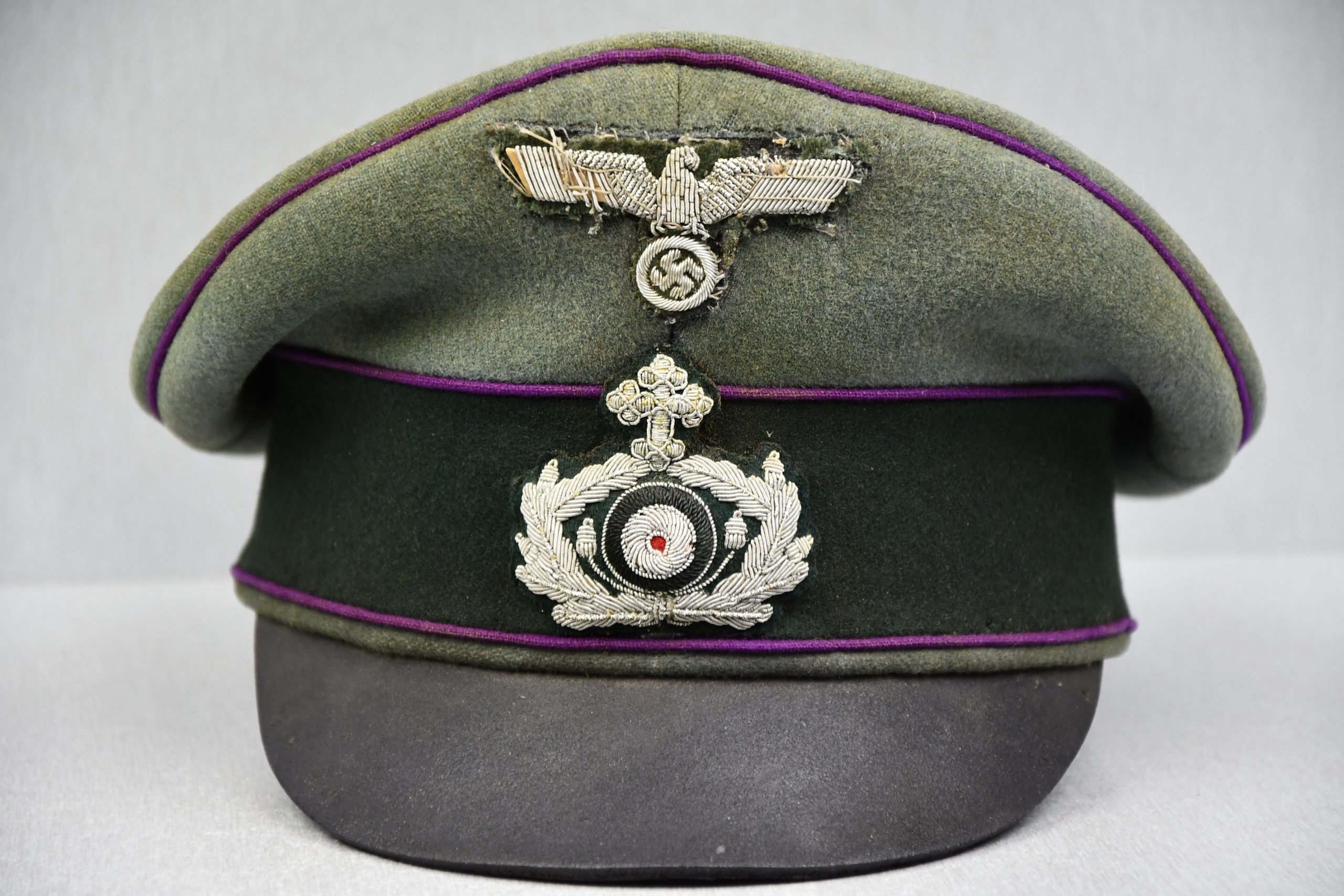 RARE Army (Heer) chaplain ‘Pfarrer’ alter-art crusher cap — image 3