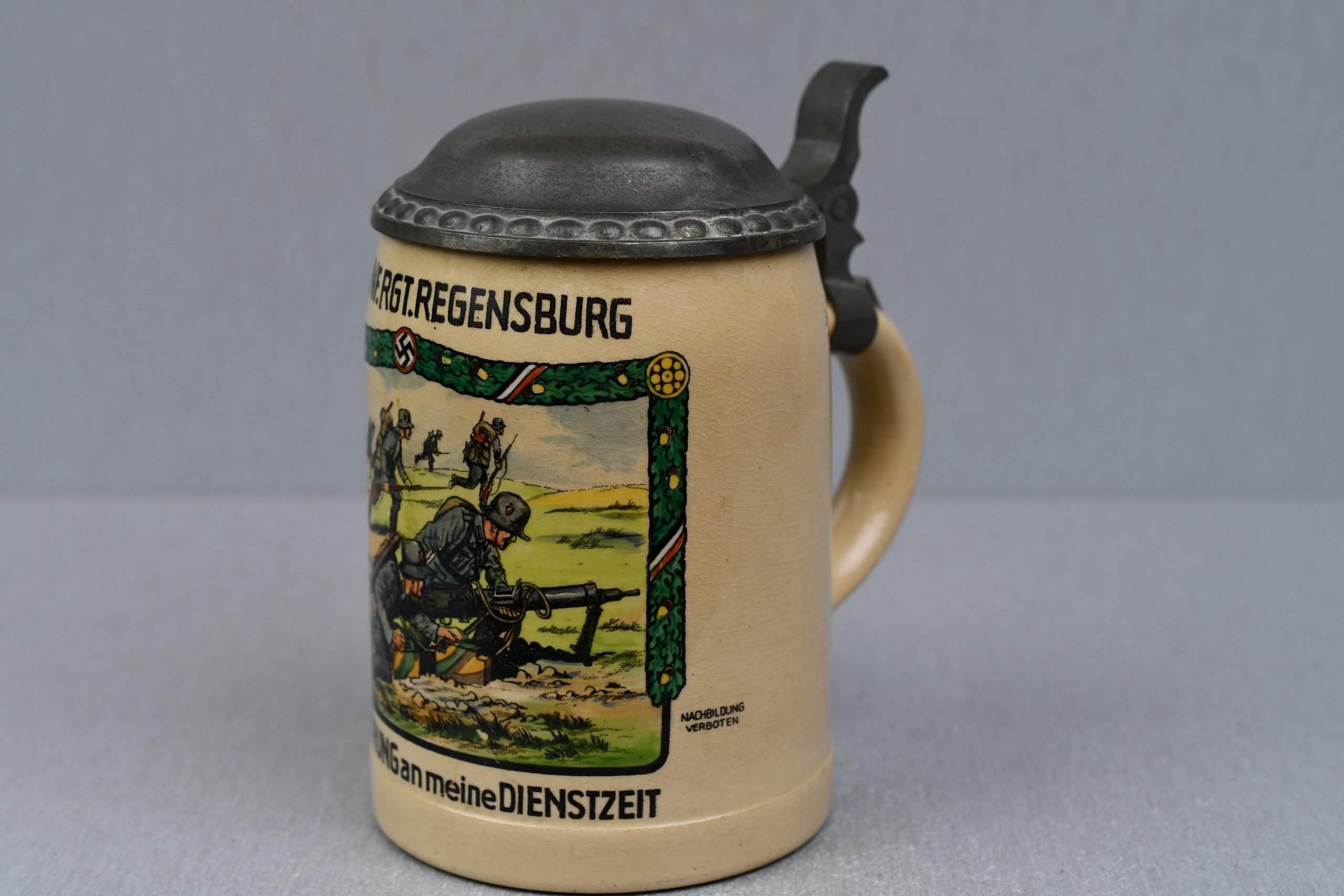 RARE army (Heer) beer 'Steinkrug' from 3.Komp. Inf. Rgt. Regensburg
