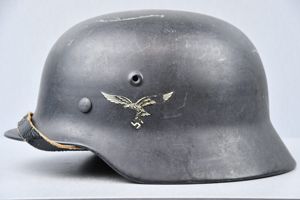 M40 Luftwaffe single decal steel helmet SE68