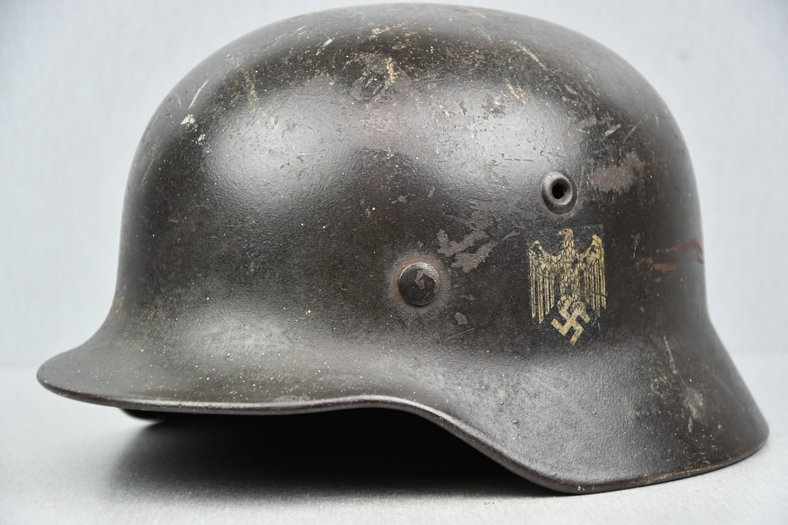 M40 army (Heer) single decal steel helmet Q64 — image 6