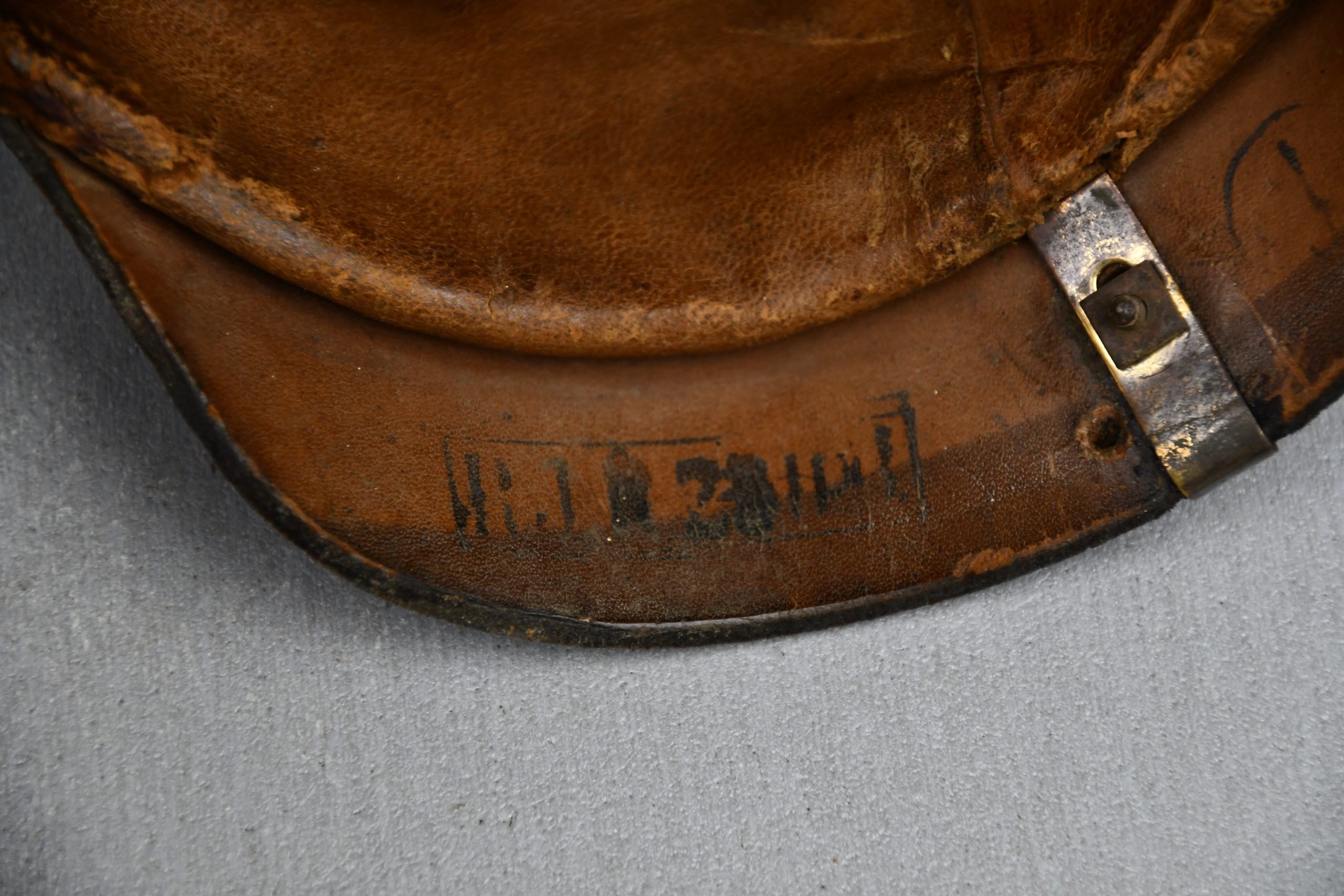 WW1 German M95 Prussian enlisted spike helmet unit marked — image 16