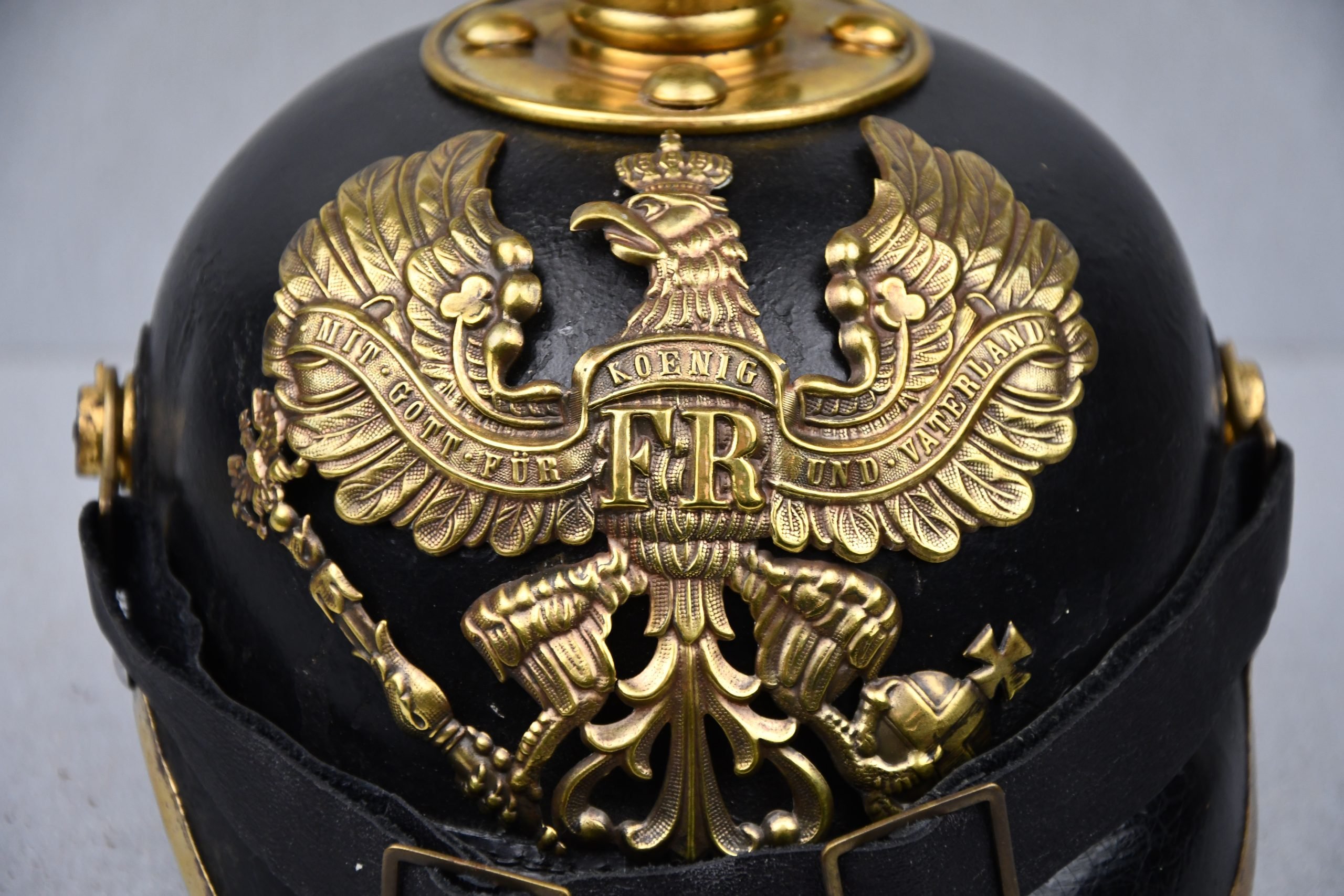 WW1 German M95 Prussian enlisted spike helmet unit marked — image 3