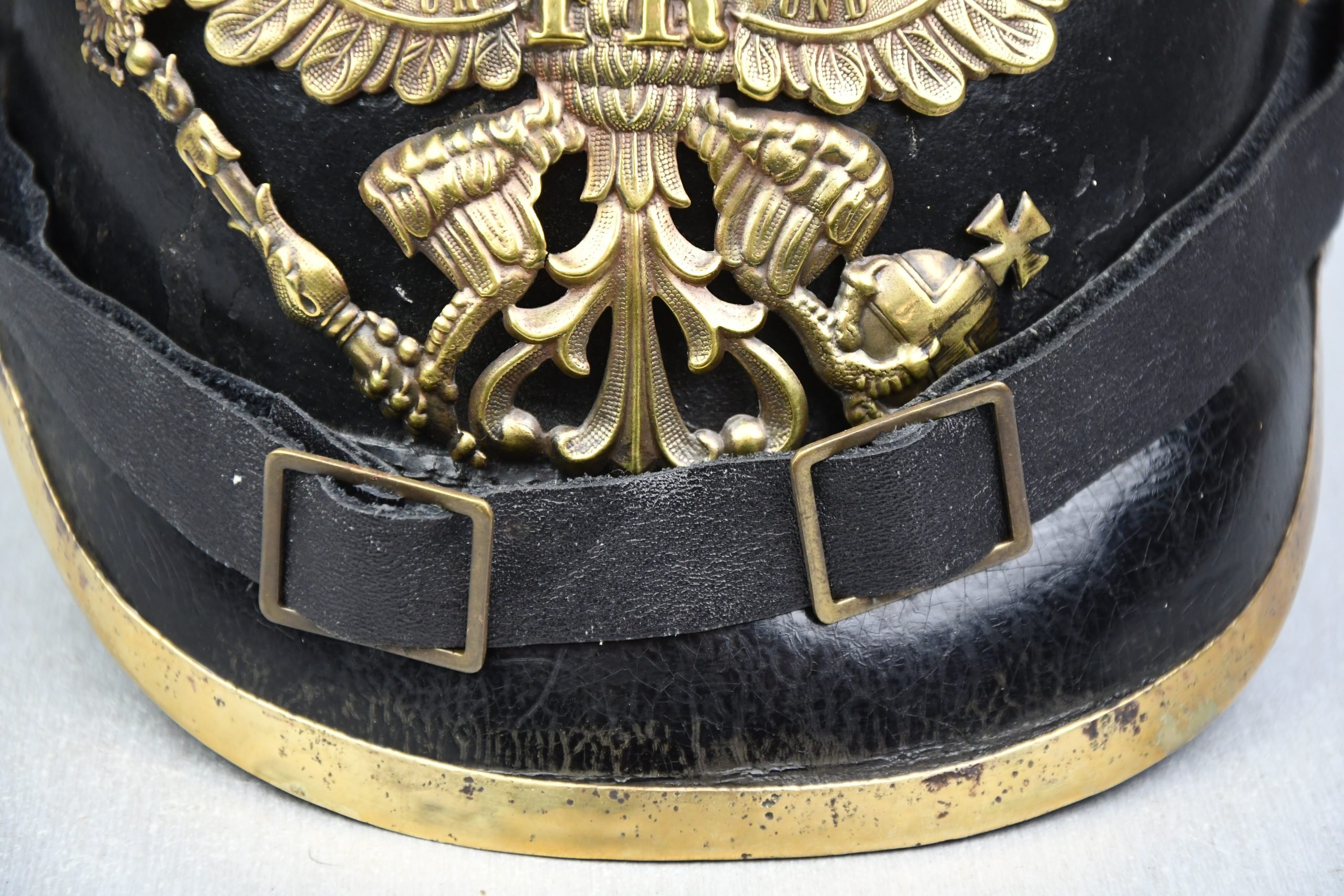 WW1 German M95 Prussian enlisted spike helmet unit marked — image 4