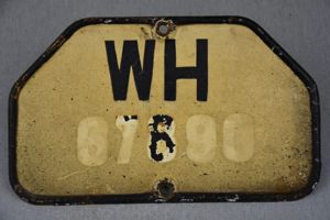 Wehrmacht motorcycle licence plate