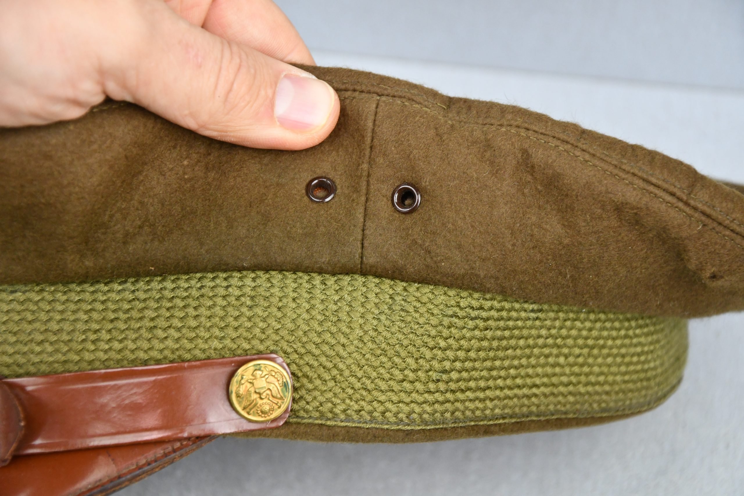 WW2 US Air Force officer pilot visor cap named to 2nd Lt. Floyd A. Andrews — image 10