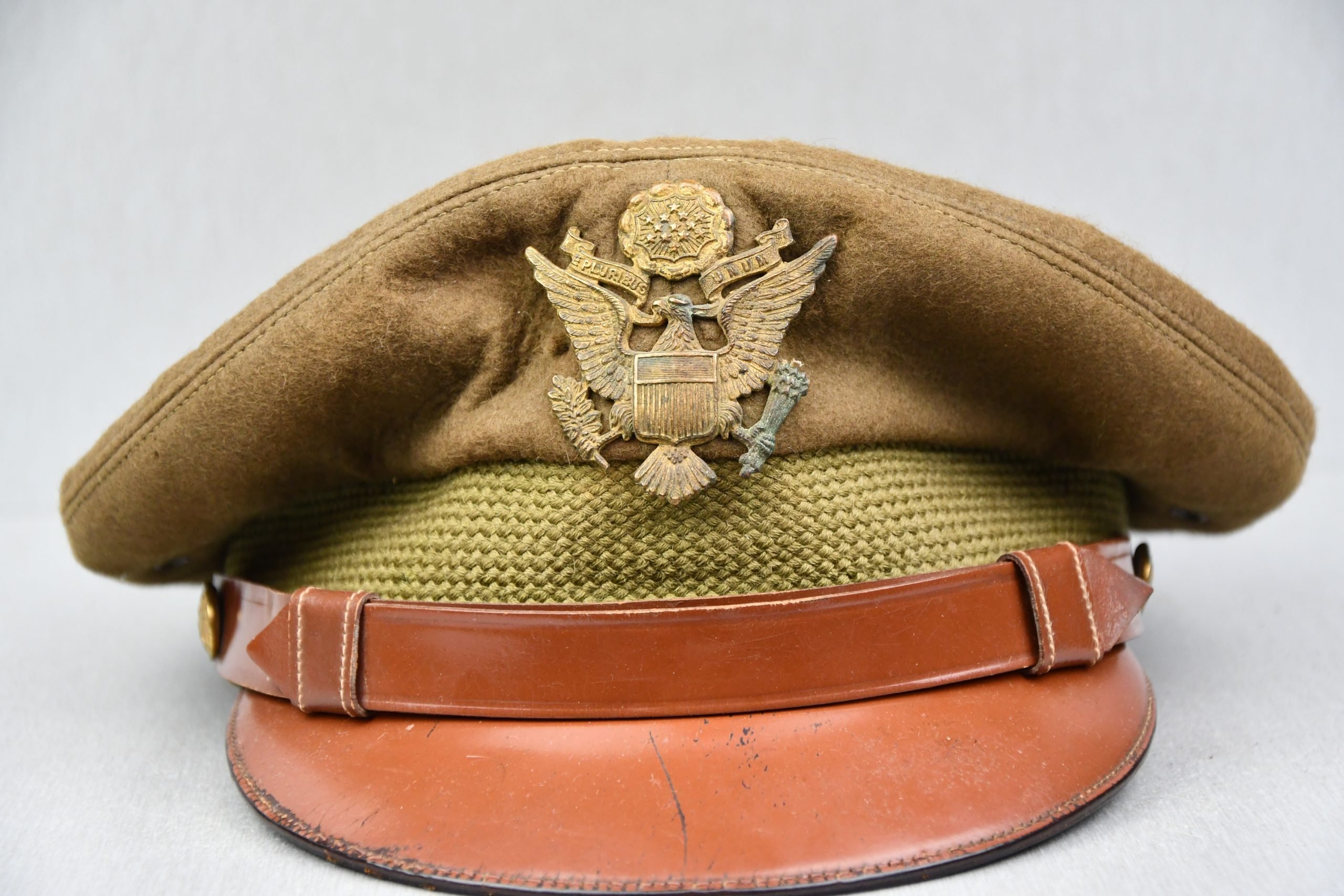 WW2 US Air Force officer pilot visor cap named to 2nd Lt. Floyd A. Andrews — image 2
