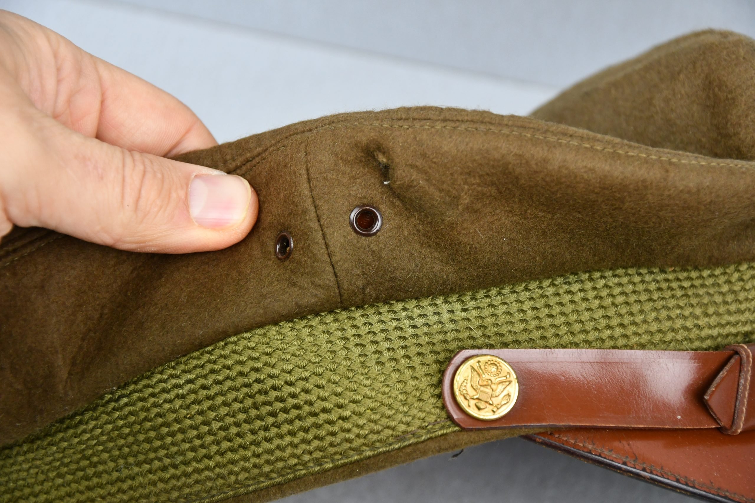 WW2 US Air Force officer pilot visor cap named to 2nd Lt. Floyd A. Andrews — image 9