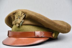 WW2 US Air Force officer pilot visor cap named to 2nd Lt. Floyd A. Andrews