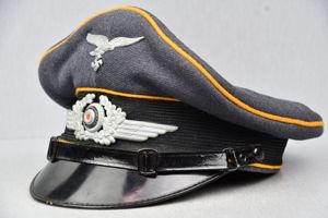Luftwaffe enlisted visor cap for Pilot or Fallschirmjäger by Deutsche Industrie named