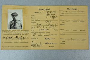 Hitlerjugend membership card 1934 'Baden'