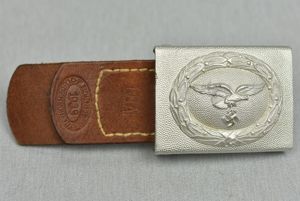 Luftwaffe aluminum belt buckle by E. Schneider, Lüdenscheid 1938