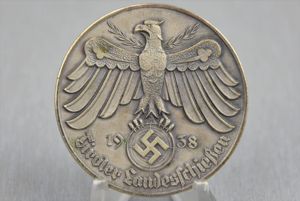 German sharp shooting event 'Tiroler Landesschiessen' 1938 badge in silver by BSW