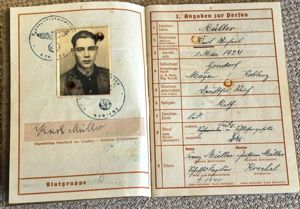 WW2 German Soldier Wehrpass, 74 Pz. Gren. Panzer Mayer regiment KIA in 1943 Citadel Operation Kursk