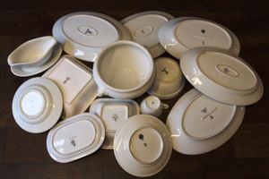 WW2 German Wehrmacht Mess Hall porcelain big platter, 1940 dated VGC for age