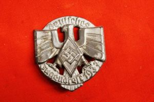 1937 DEUTSCHES JUGENFEST, German Youth Festival Day Badge, Tinnie