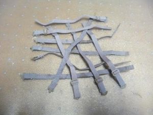 USA WW2 SPARE STRAPS FOR GAS GOGGLES  (X3)