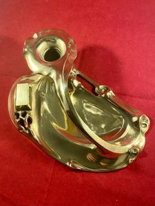 Beautiful Antique Art Nouveau Brass 'Go to Bed' Candlestick and Matchbox Holder, circa 1900